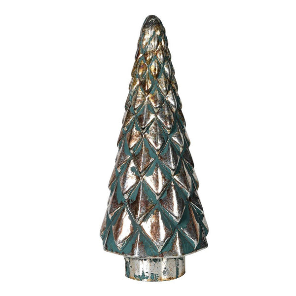 Forest Green Glass Tree - Elegant Home Decor
