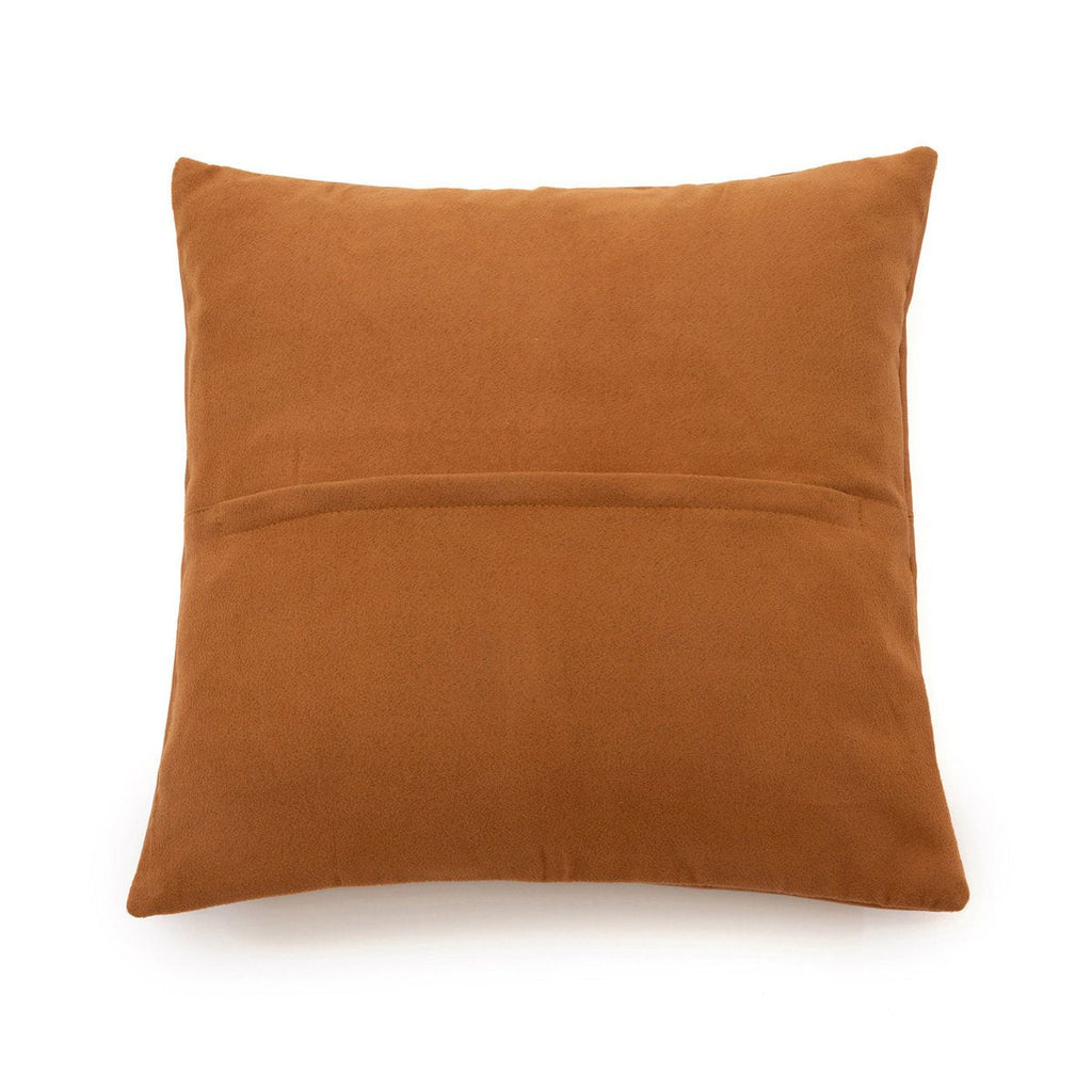 Four Panel Leather Cushion Cover - Camel - 40x40 cm - LUXONAS HOME
