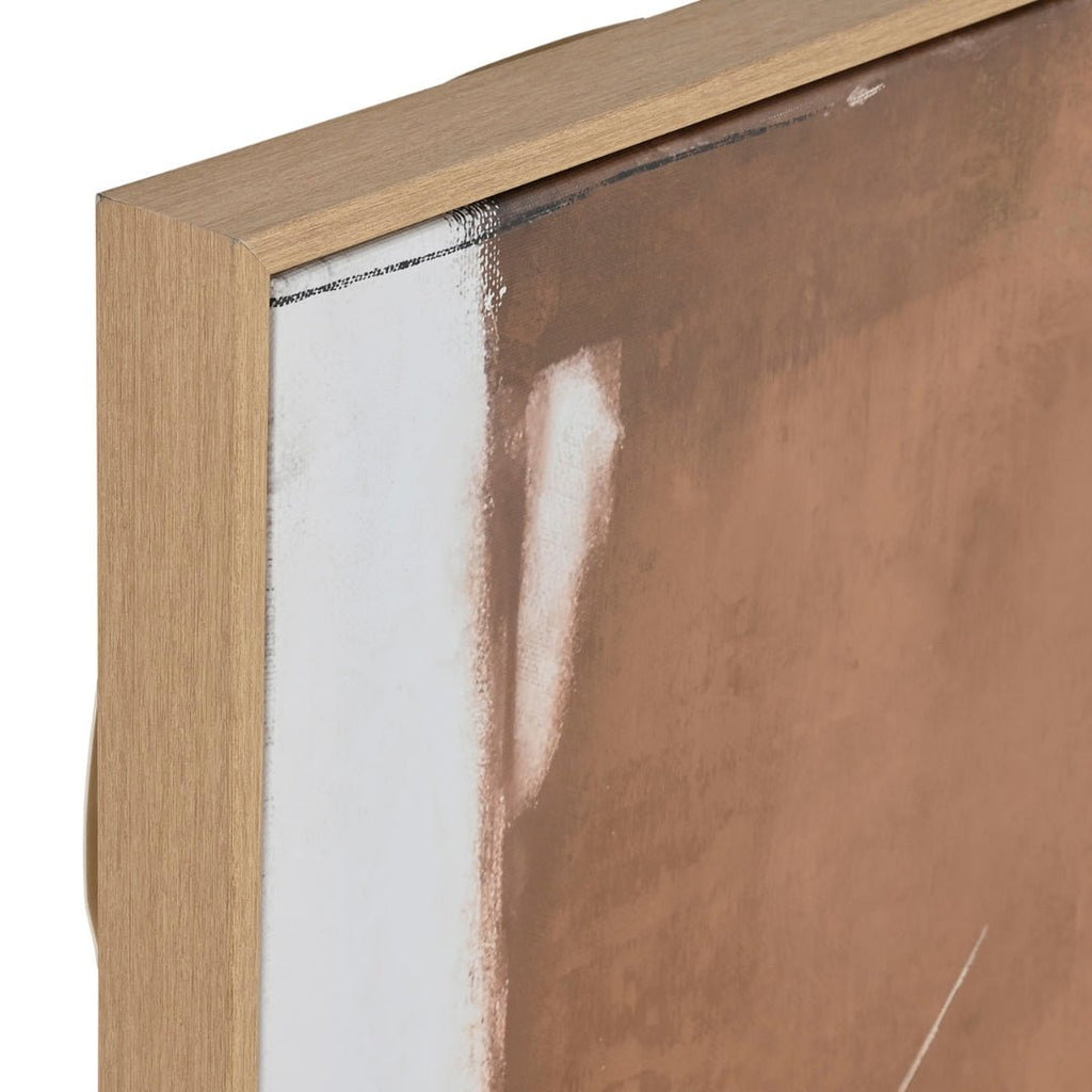 Framed Browns Abstract Wall Art 1 - LUXONAS