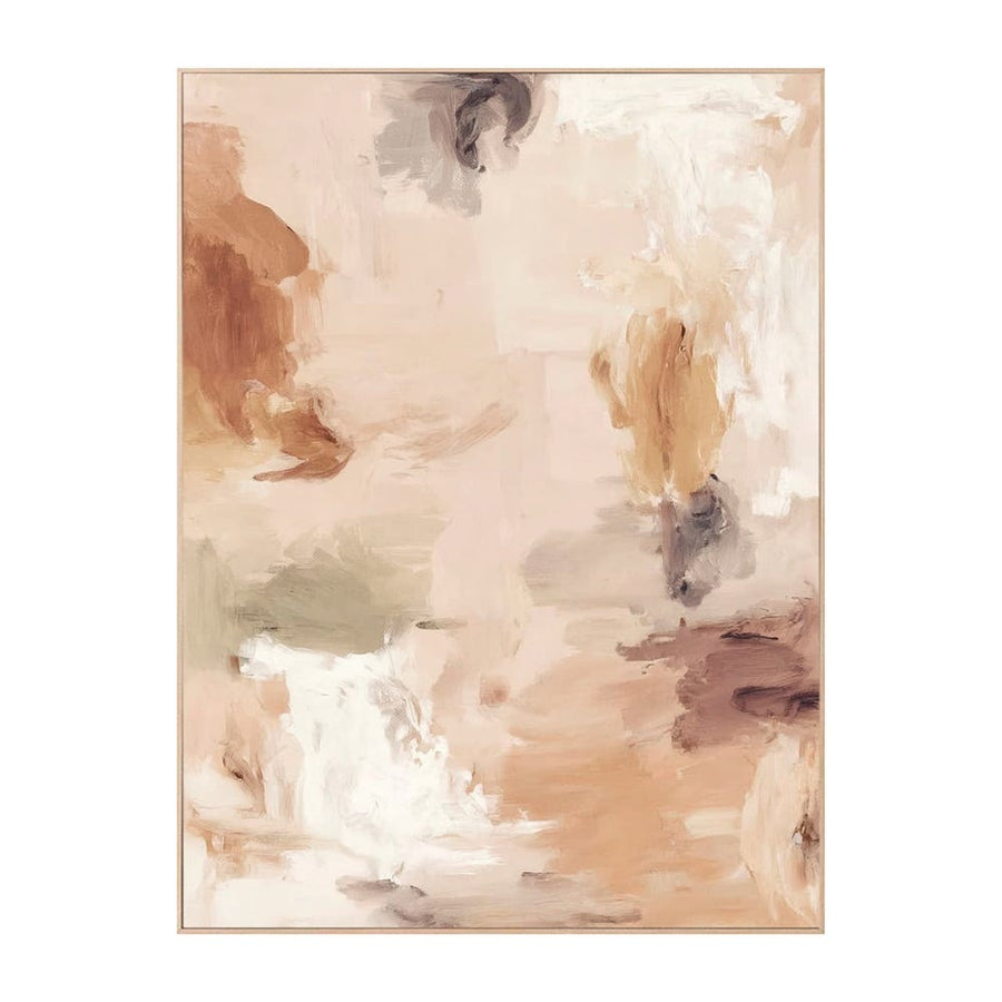 Framed Canvas Print, Beige