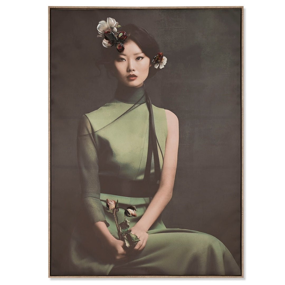 Framed Female Chinese Geisha Portrait - LUXONAS