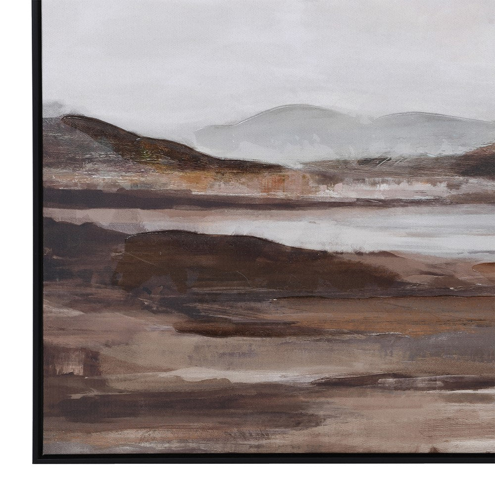 Framed Landscape Print on Canvas - 102x102 cm - LUXONAS