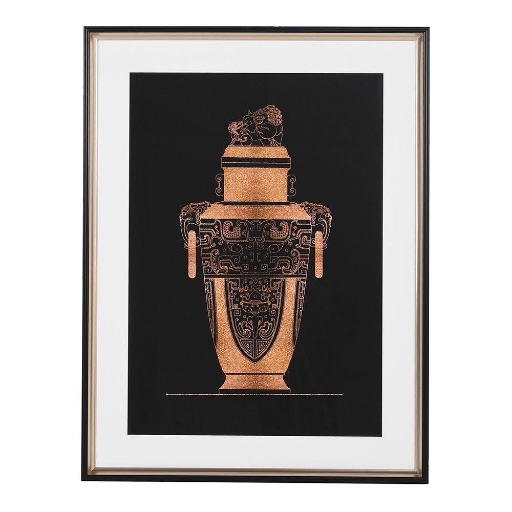 Framed Tribal Urn Print 02