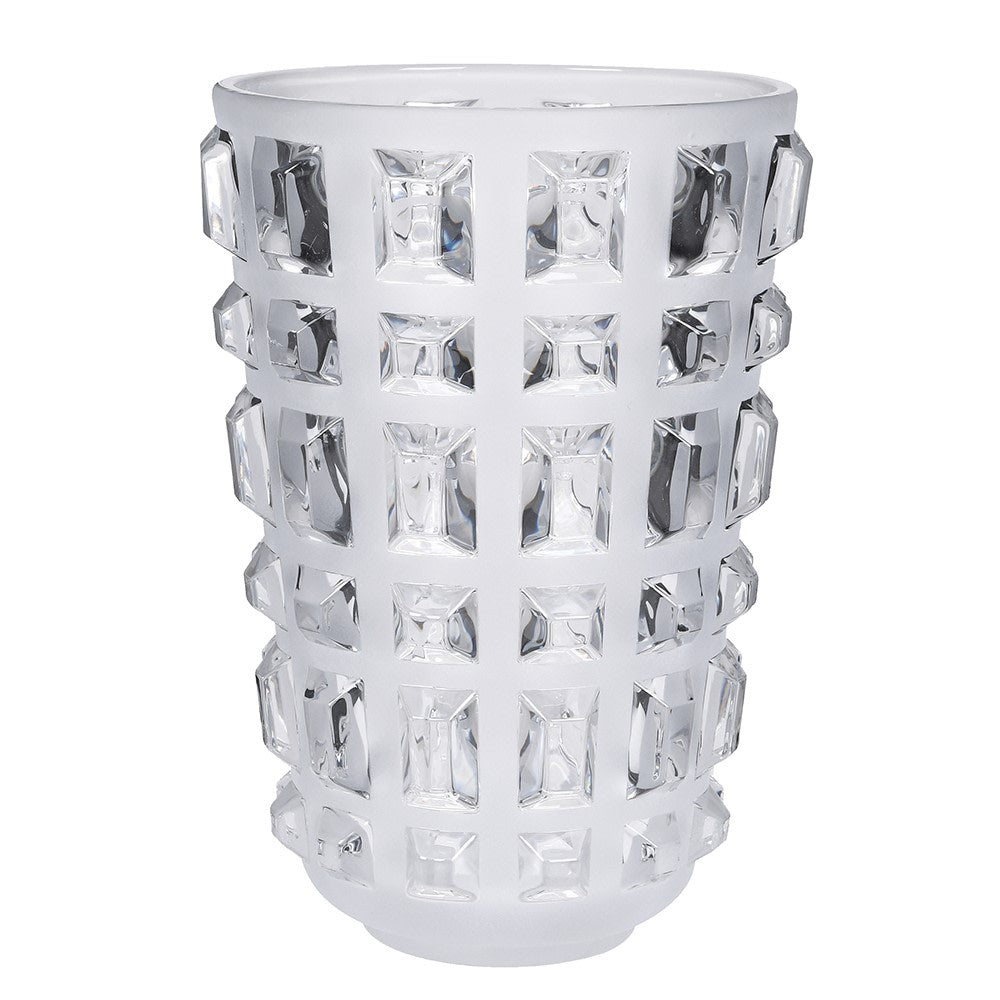 Frosted Glacial Vase - Elegant and Versatile Glass Home Decor - LUXONAS