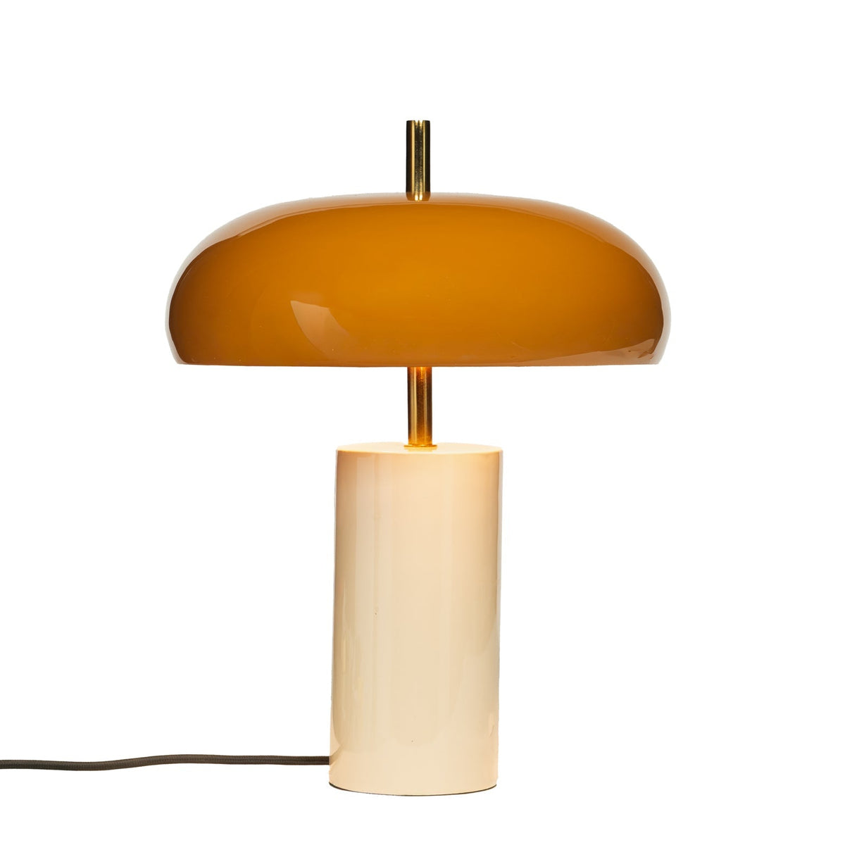 Gabin Two-Tone Table Lamp in Apricot and Cream