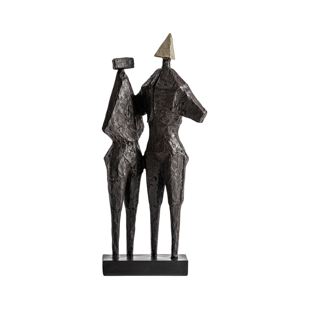 Gaddy Deco Figure - Contemporary Black Resin Decorative Art - LUXONAS