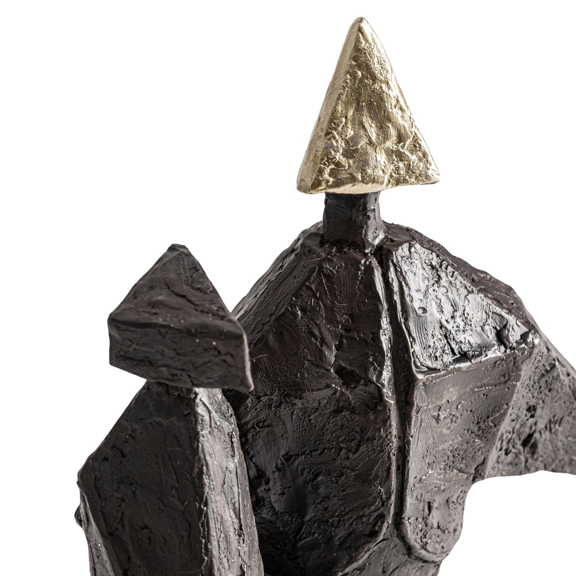 Gaddy Deco Figure - Contemporary Black Resin Decorative Art - LUXONAS