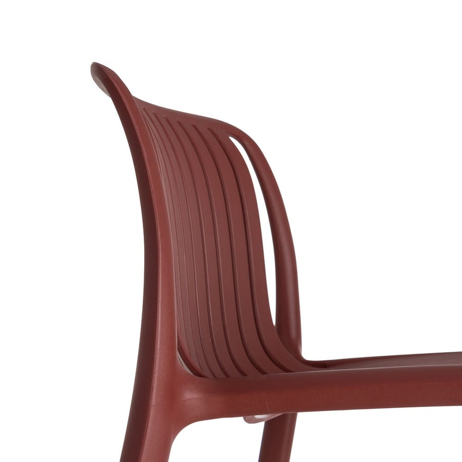 Garnet Polypropylene Outdoor Stool