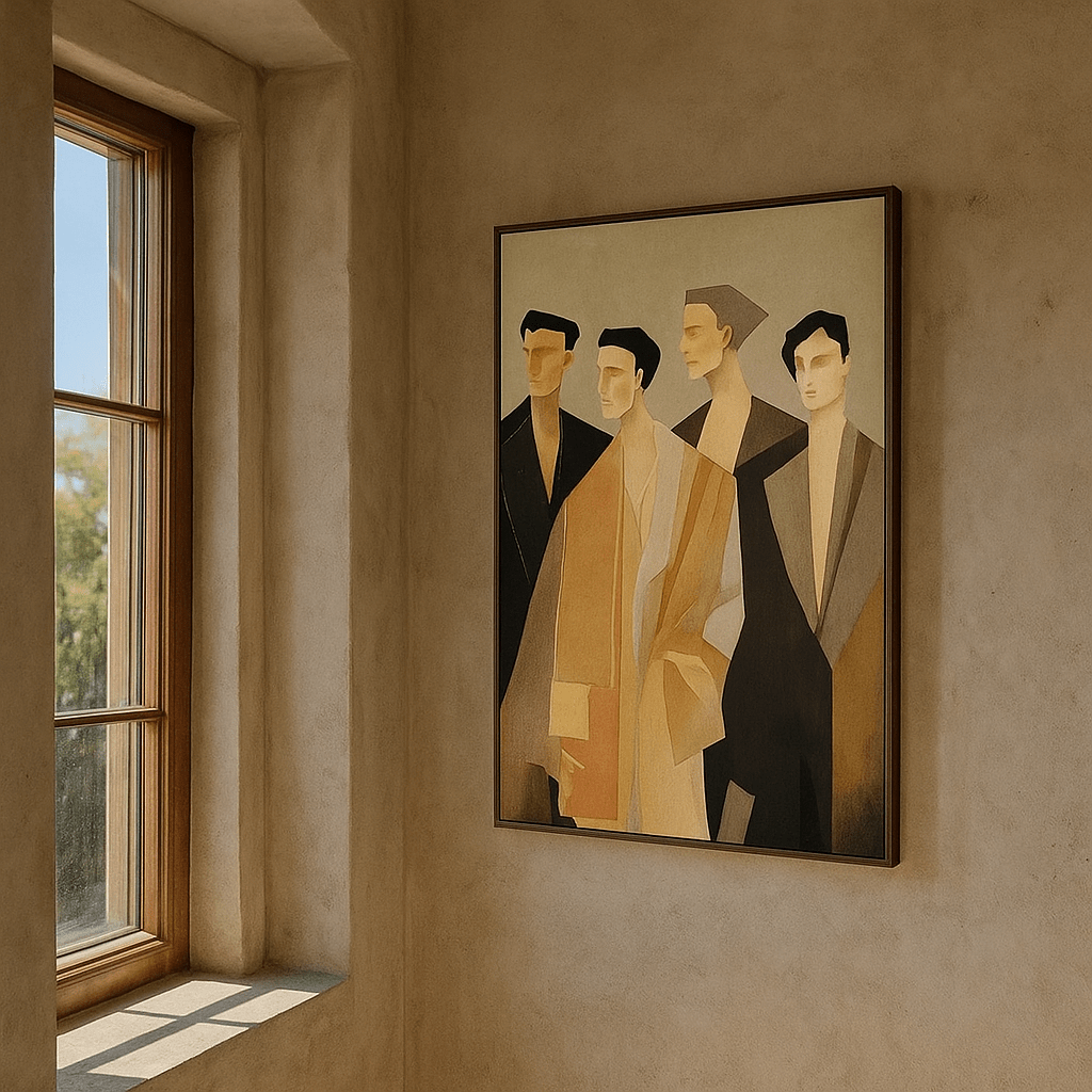 Gents Wall Art - Hand - Painted Canvas Masterpiece - LUXONAS