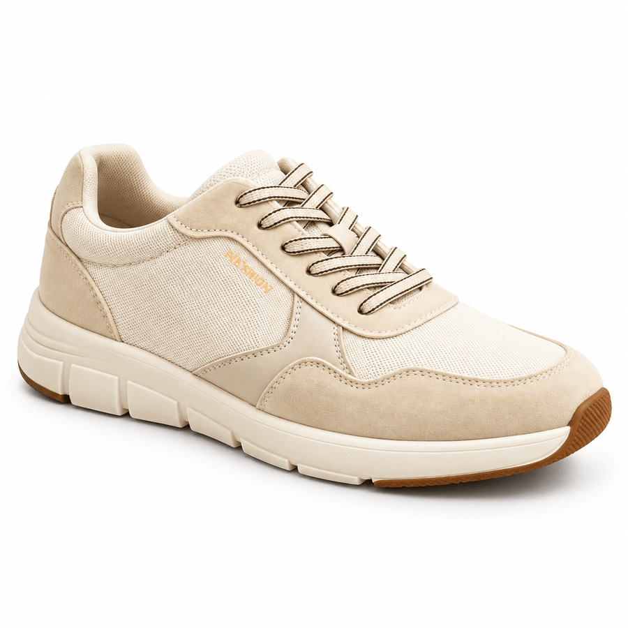 Gents White Patch Sneakers