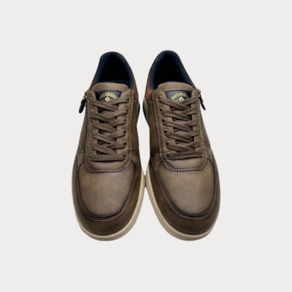 Gia Leather Sneakers - Low Top Casual Leather Sneakers - LUXONAS HOME