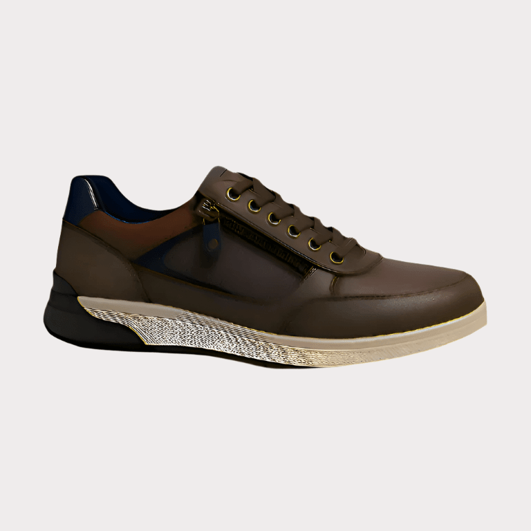 Gia Leather Sneakers - Low Top Casual Leather Sneakers - LUXONAS HOME