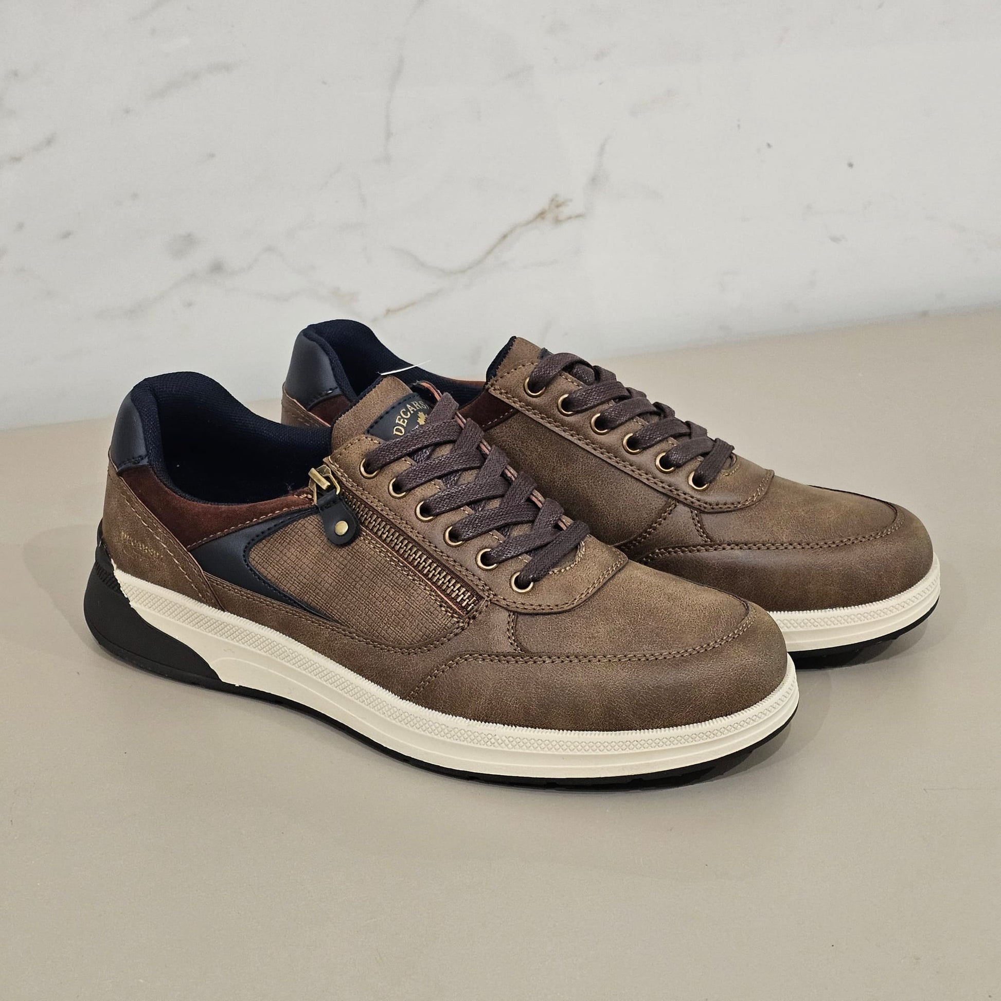 Gia Leather Sneakers - Low Top Casual Leather Sneakers - LUXONAS HOME