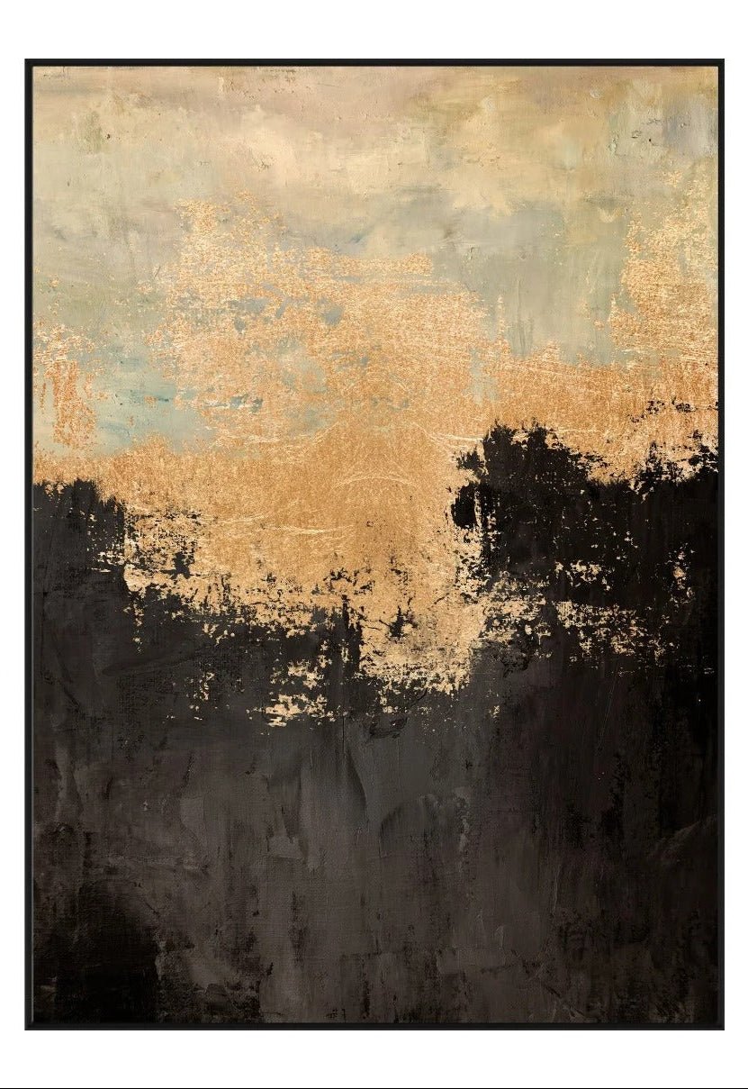Gilded Dusk Pine Frame Canvas Wall Art