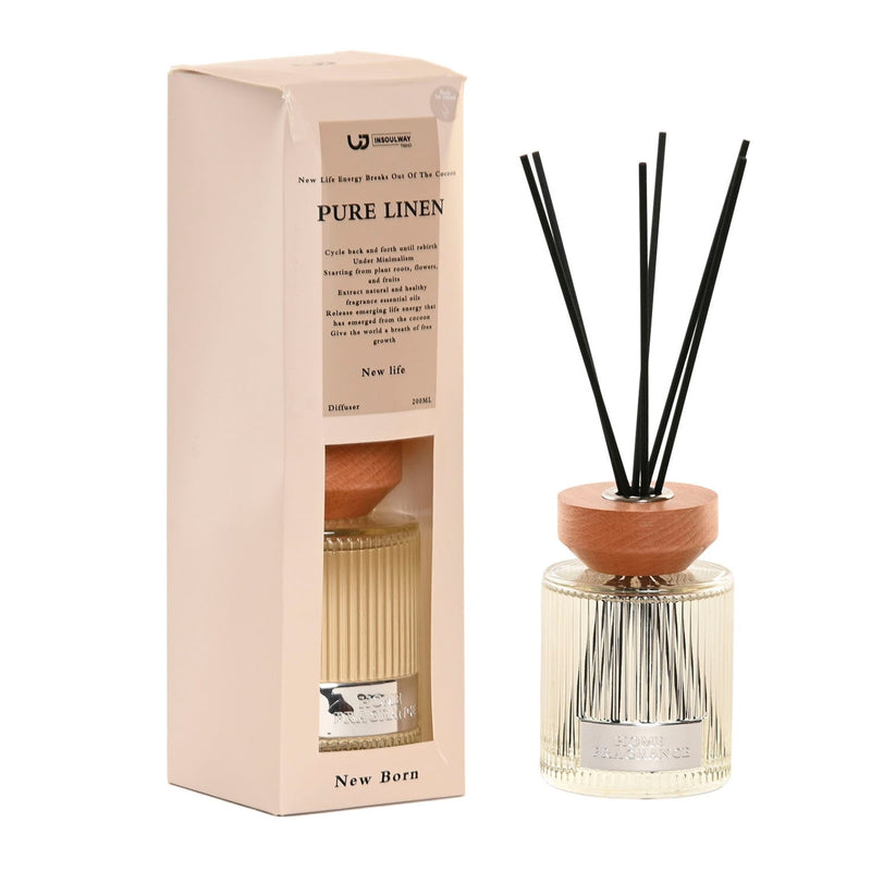 Mikado Glass Wood Difuser - Pure Linen