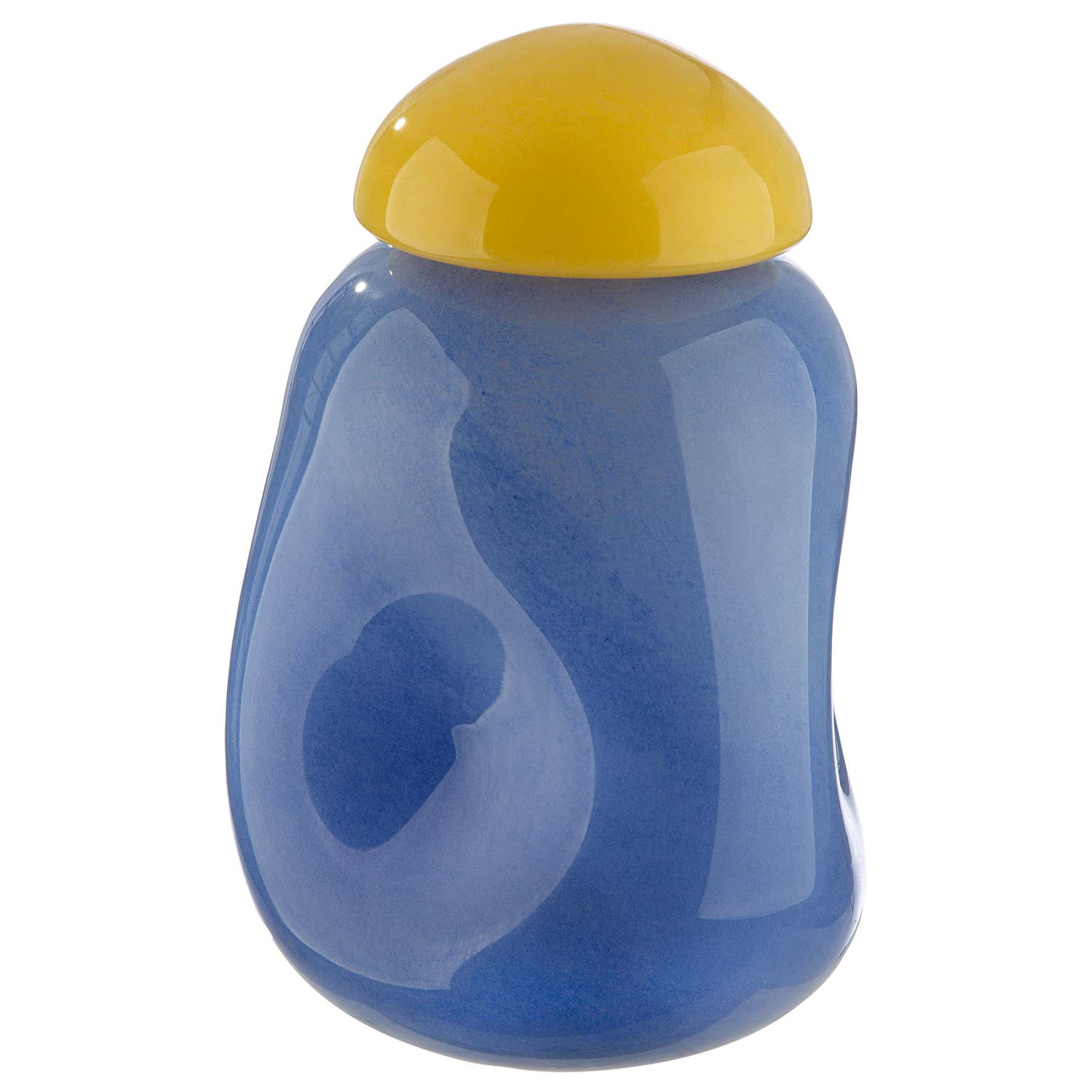 Glass Blue Bottle Vase - LUXONAS HOME