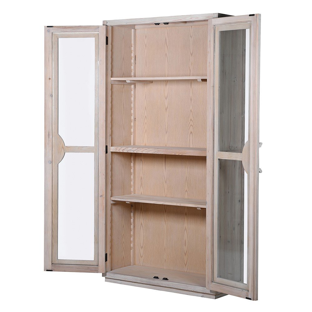 Glass Fronted 2 Door Cabinet - LUXONAS HOME