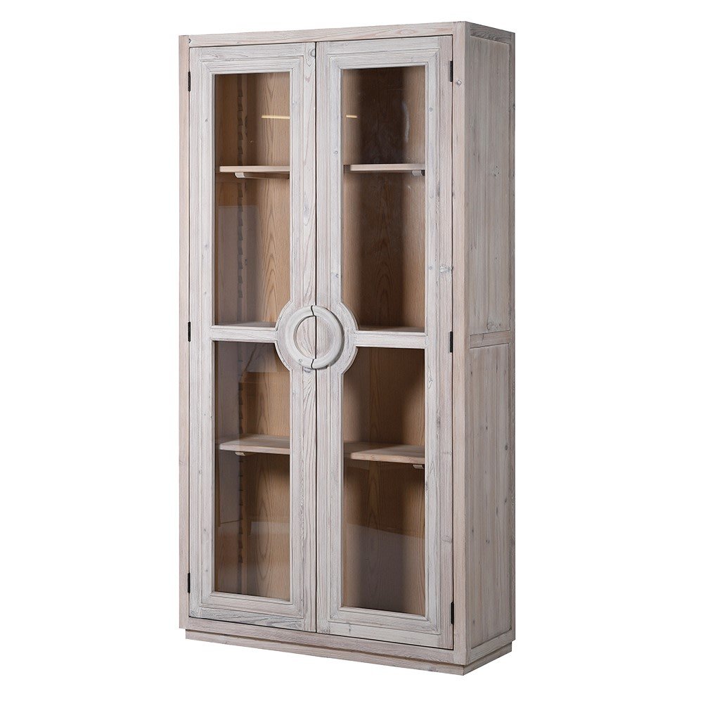 Glass Fronted 2 Door Cabinet - LUXONAS HOME