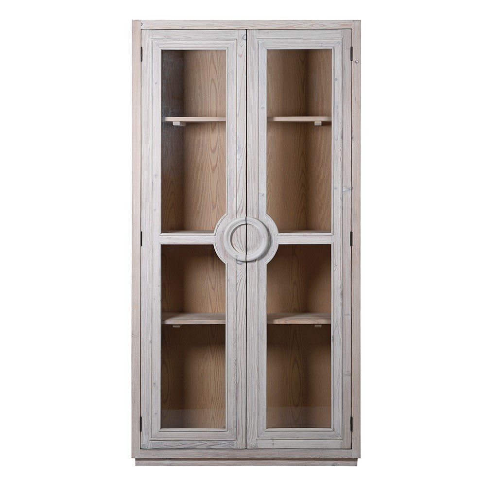 Glass Fronted 2 Door Cabinet - LUXONAS HOME