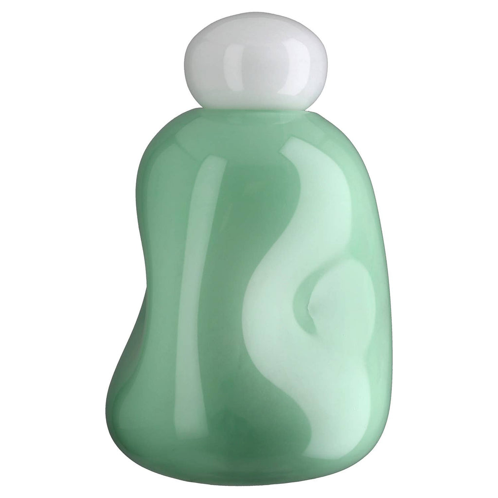Glass Light Green Bottle Vase - LUXONAS HOME