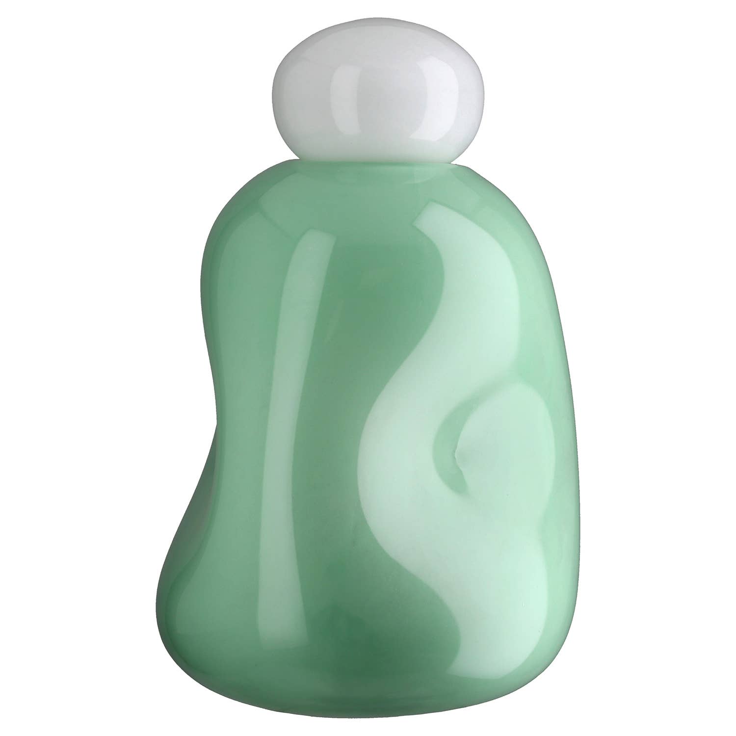 Glass Light Green Bottle Vase - LUXONAS HOME