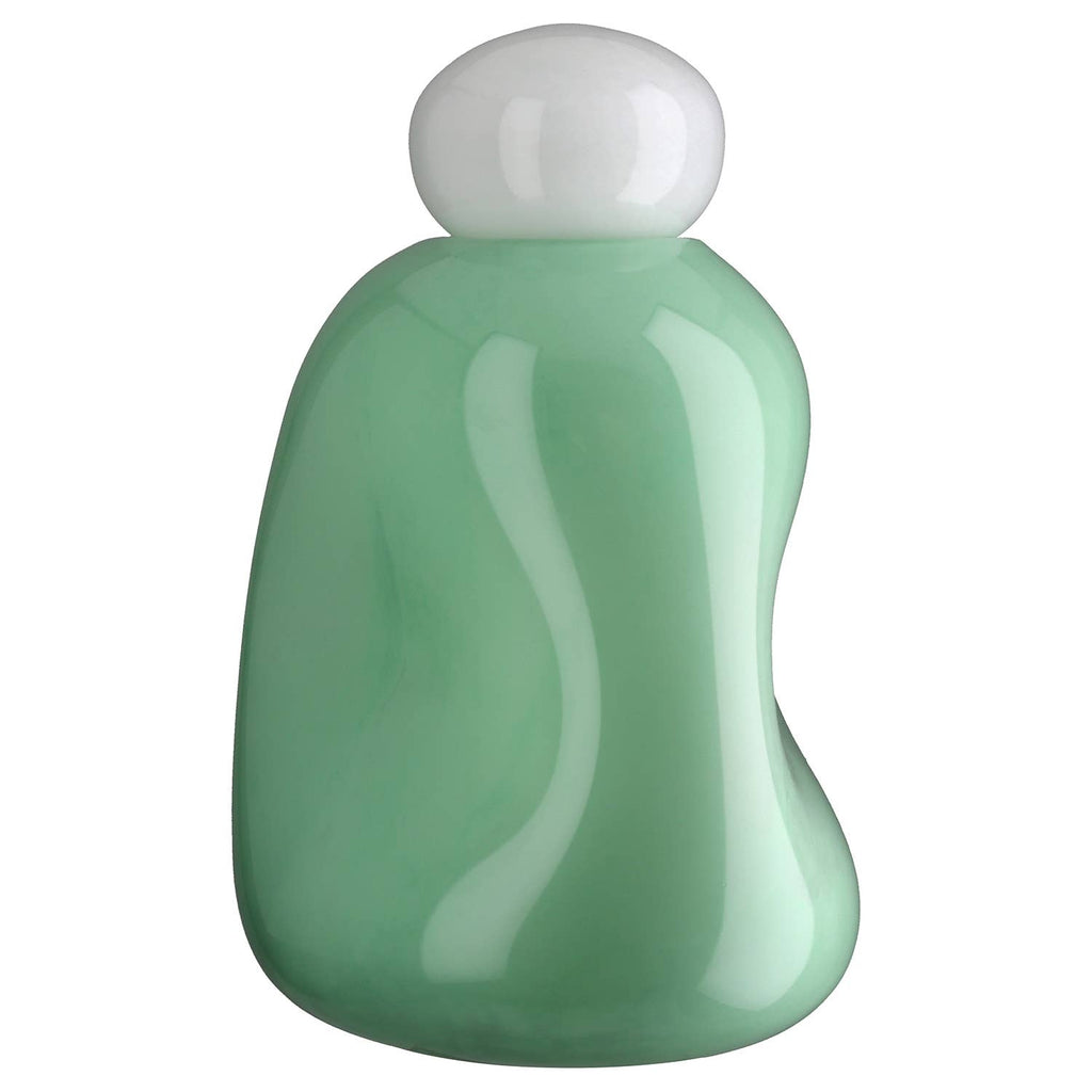 Glass Light Green Bottle Vase - LUXONAS HOME