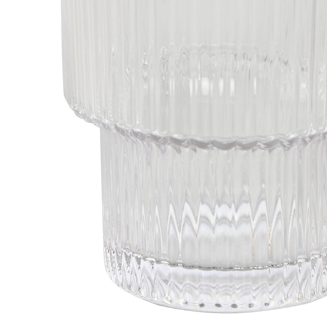 Glass Stripped Carafe w/Gold Rim - LUXONAS
