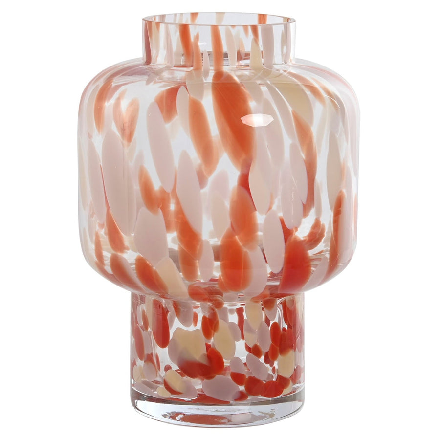 Glass Vase Terracotta Finish