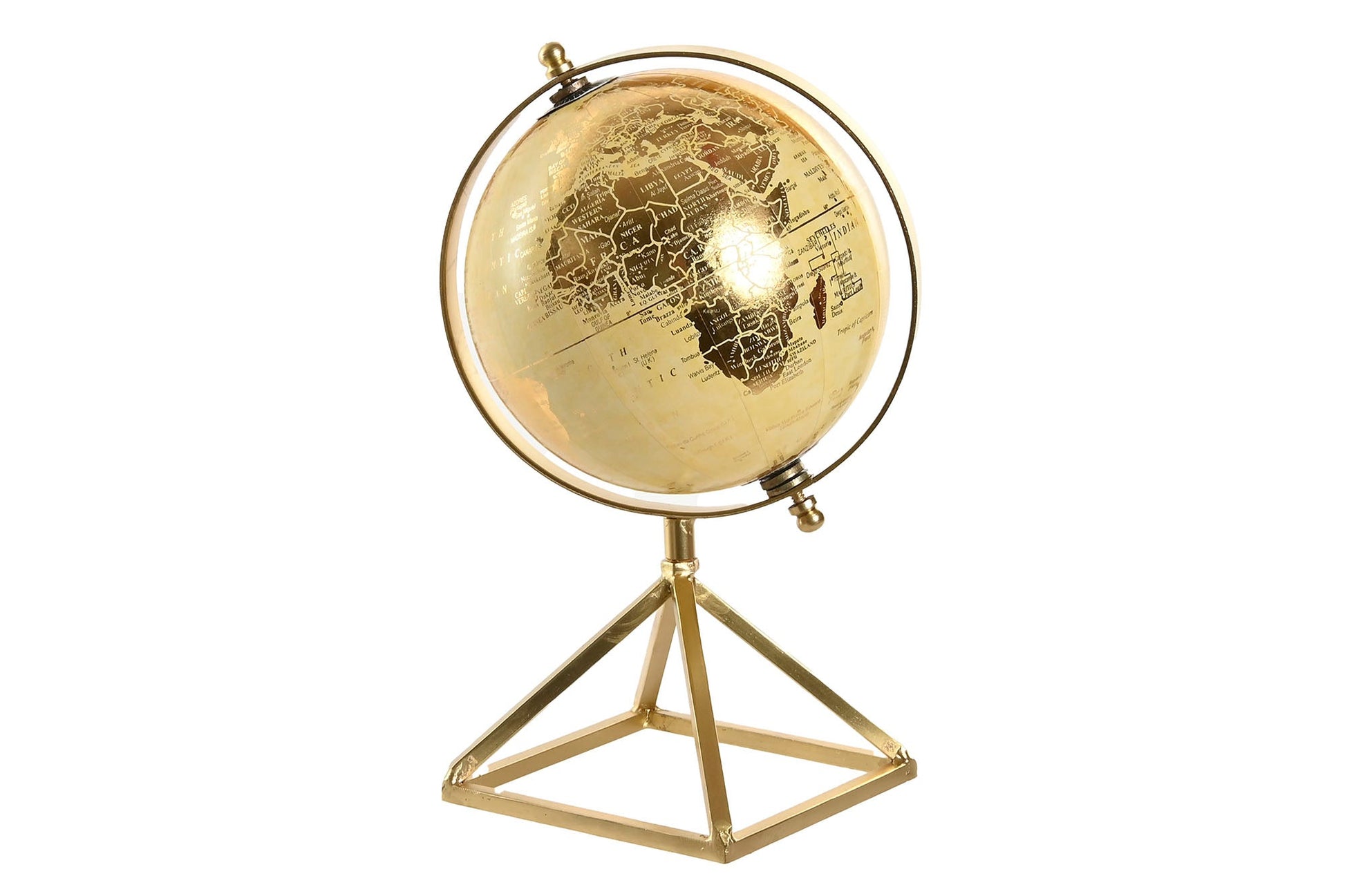 Globe on Triangle Base - Elegant Décor Piece - LUXONAS