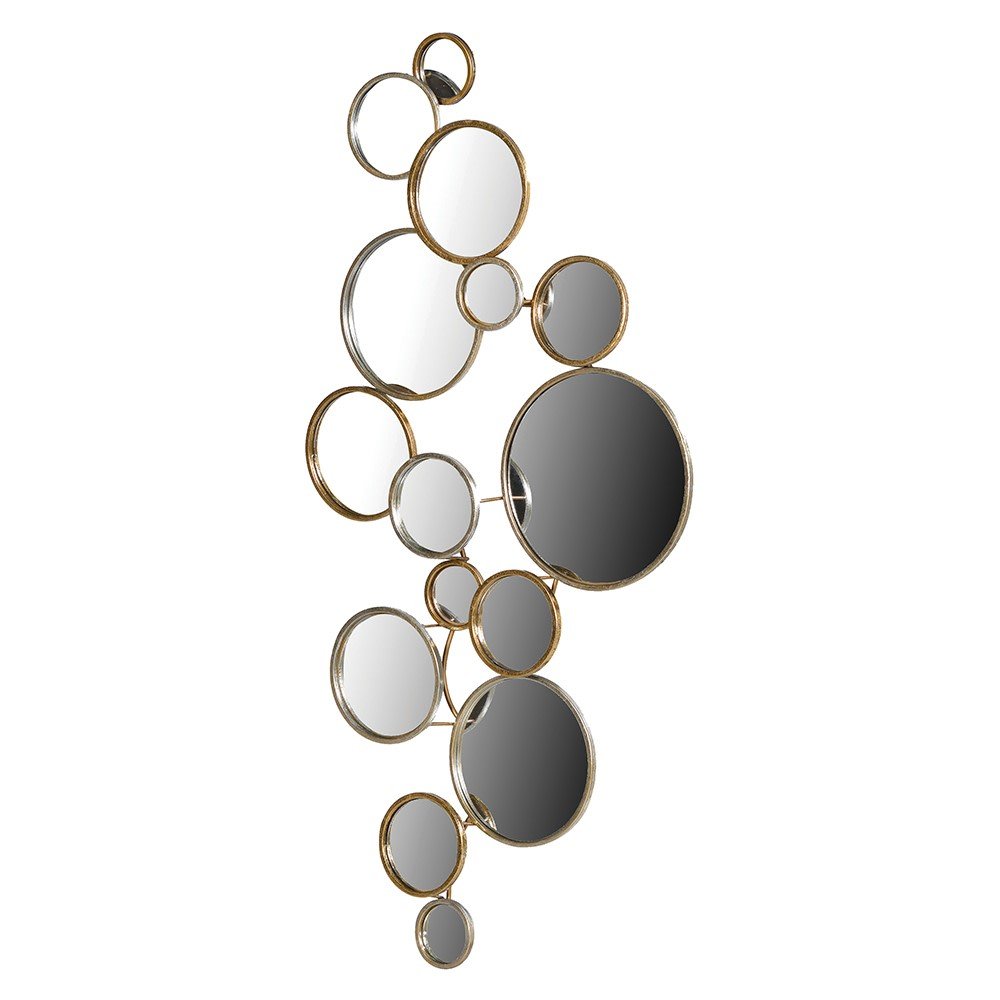 Gold 15 Circles Wall Mirror - LUXONAS