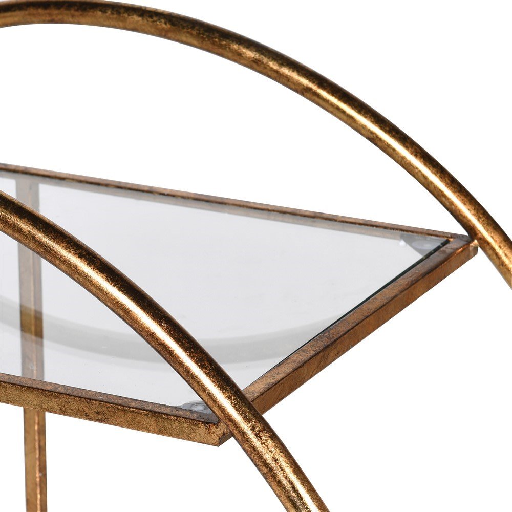 Gold 3 Tier Shelving Trolley - LUXONAS
