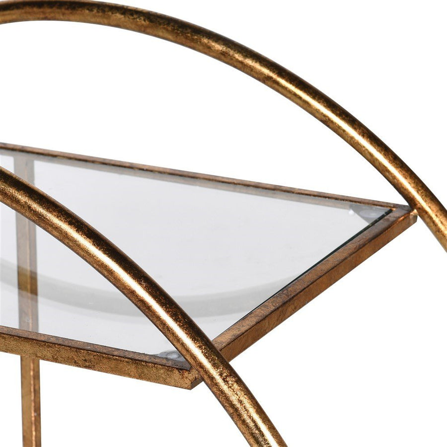 Gold 3 Tier Shelving Trolley