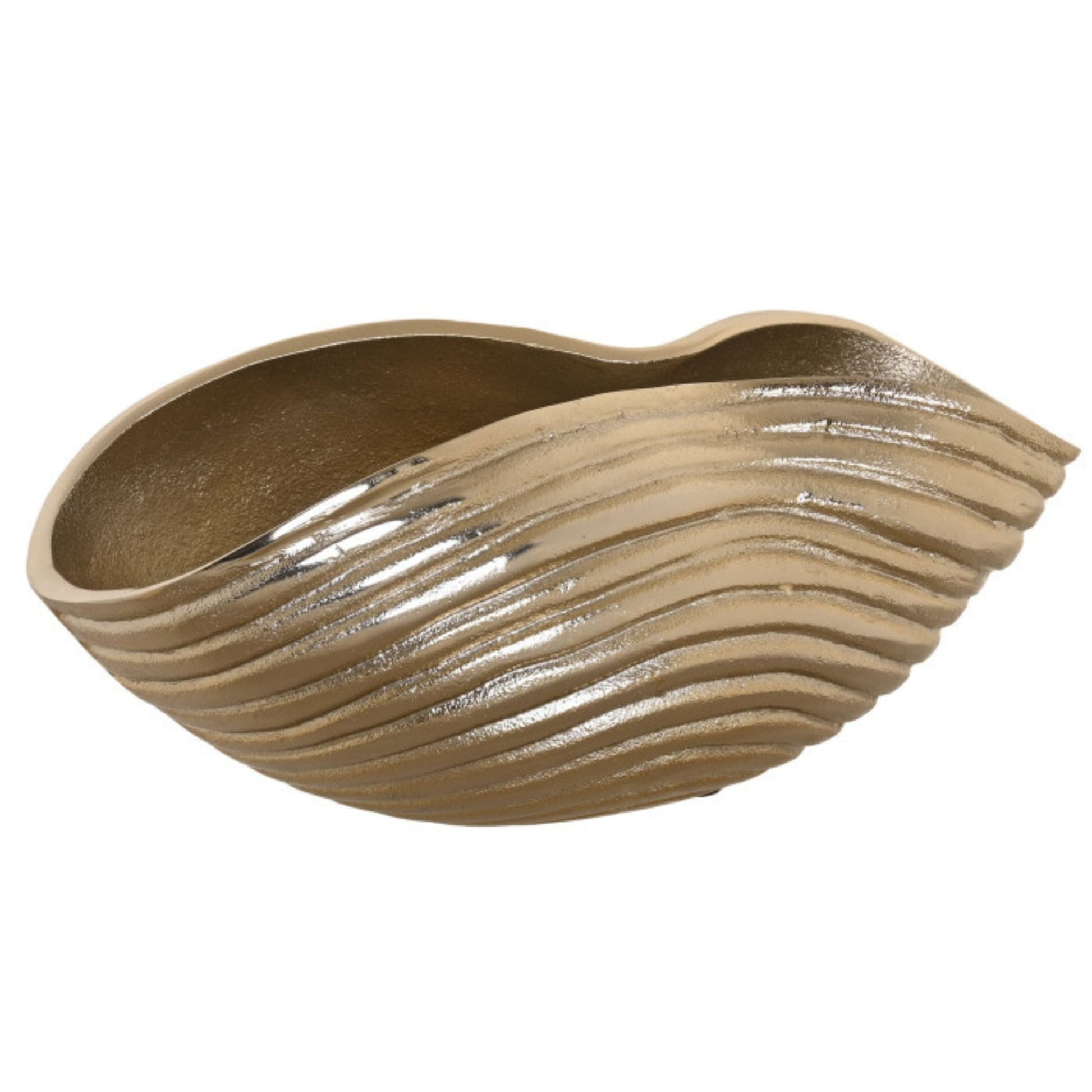 Gold Abstract Aluminium Bowl - LUXONAS