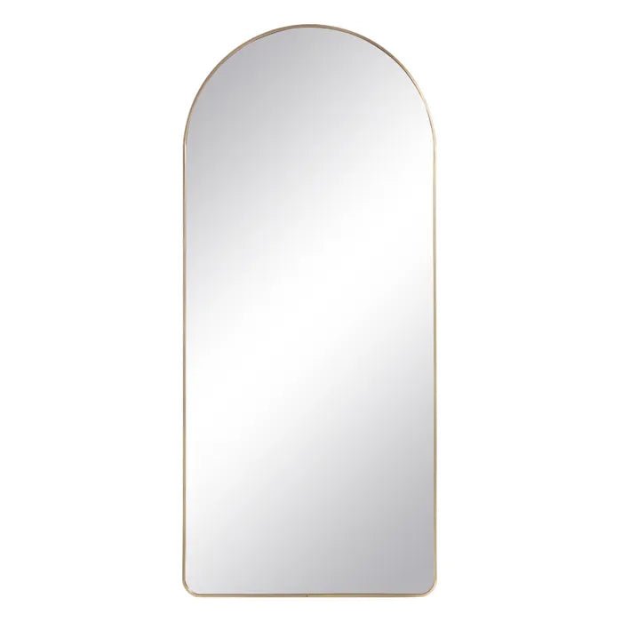 Gold Aluminium Curve Top Floor Mirror