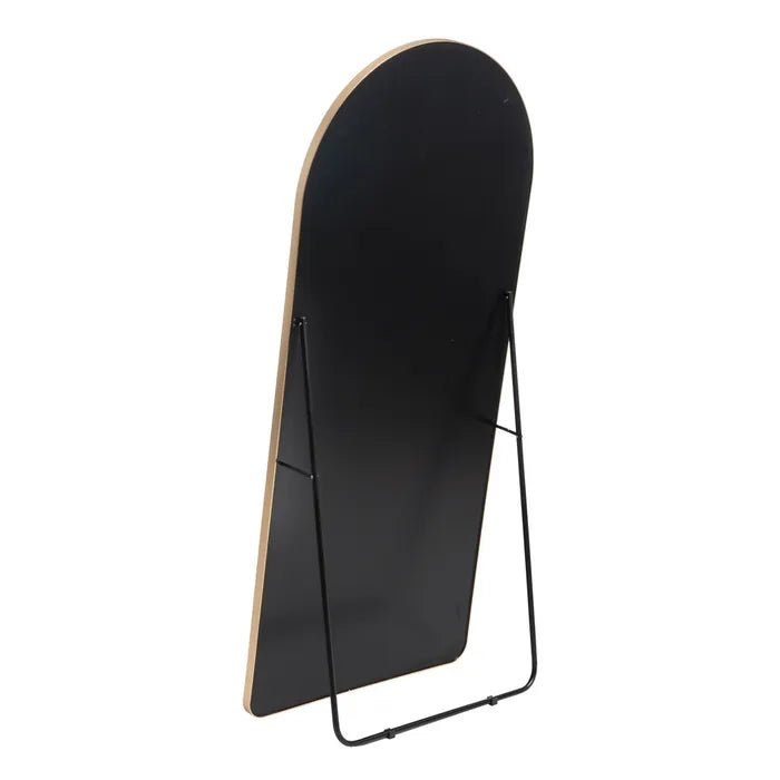 Gold Aluminium Curve Top Floor Mirror - LUXONAS