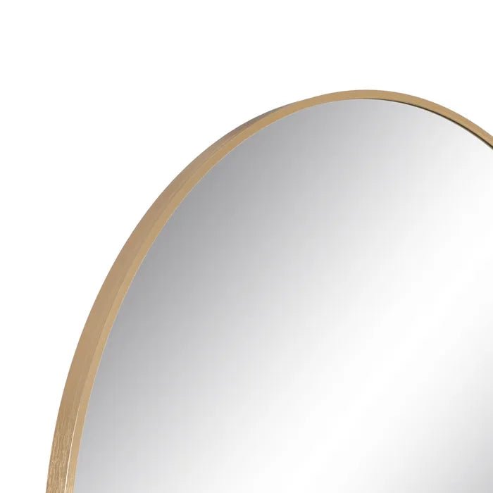 Gold Aluminium Curve Top Floor Mirror - LUXONAS