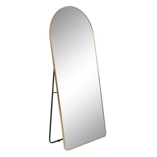 Gold Aluminium Curve Top Floor Mirror