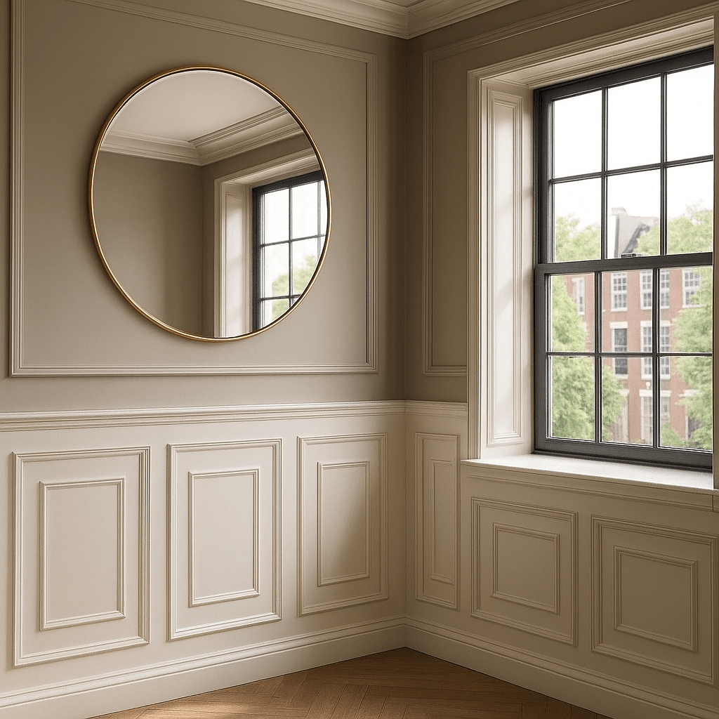 Gold Aluminium Frame Mirror 100cm - LUXONAS