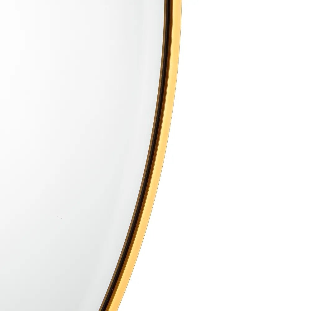 Gold Aluminium Frame Mirror 100cm - LUXONAS