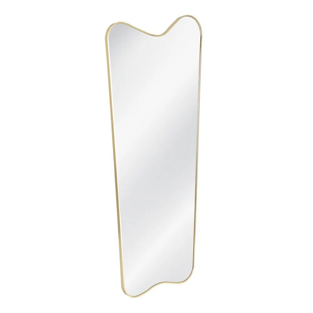 Gold Aluminium Tall Wave Mirror - LUXONAS