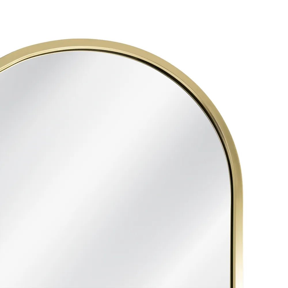 Gold Aluminium Tall Wave Mirror - LUXONAS