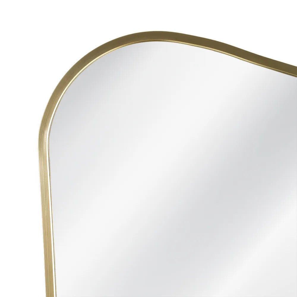 Gold Aluminium Tall Wave Mirror - LUXONAS