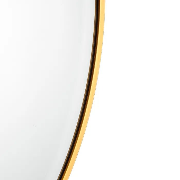 Gold Aluminum Frame Mirror 80cm - LUXONAS