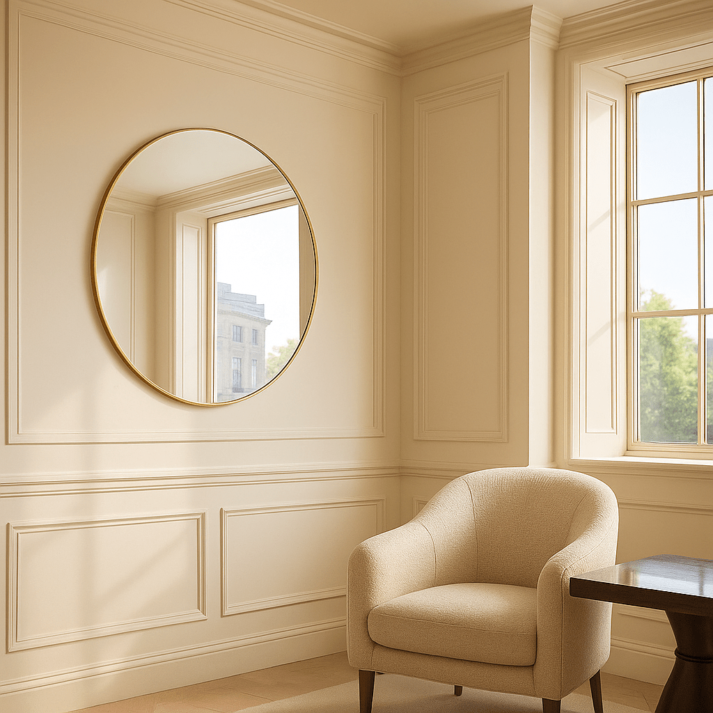 Gold Aluminum Frame Mirror 80cm - LUXONAS