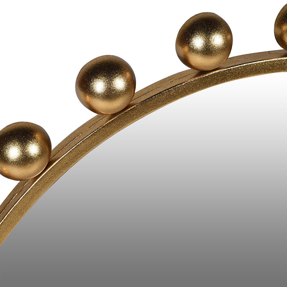 Gold Bobble Edge Wall Mirror - LUXONAS