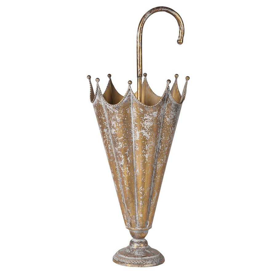 Gold Finish Iron Umbrella Stand