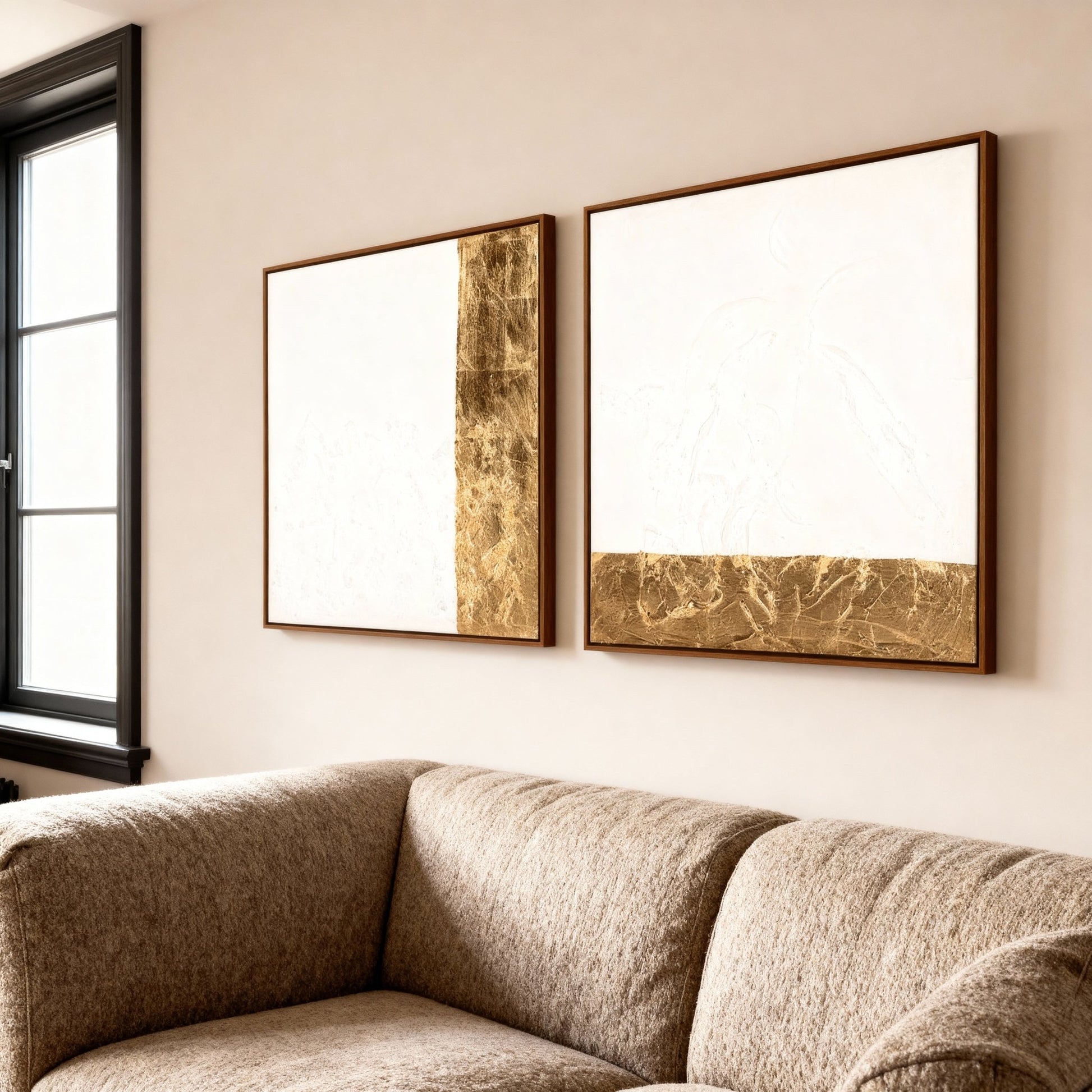 Gold Foil Abstract Wall Art - LUXONAS