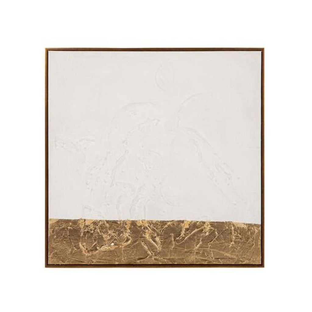 Gold Foil Abstract Wall Art - Luxurious Canvas Decor