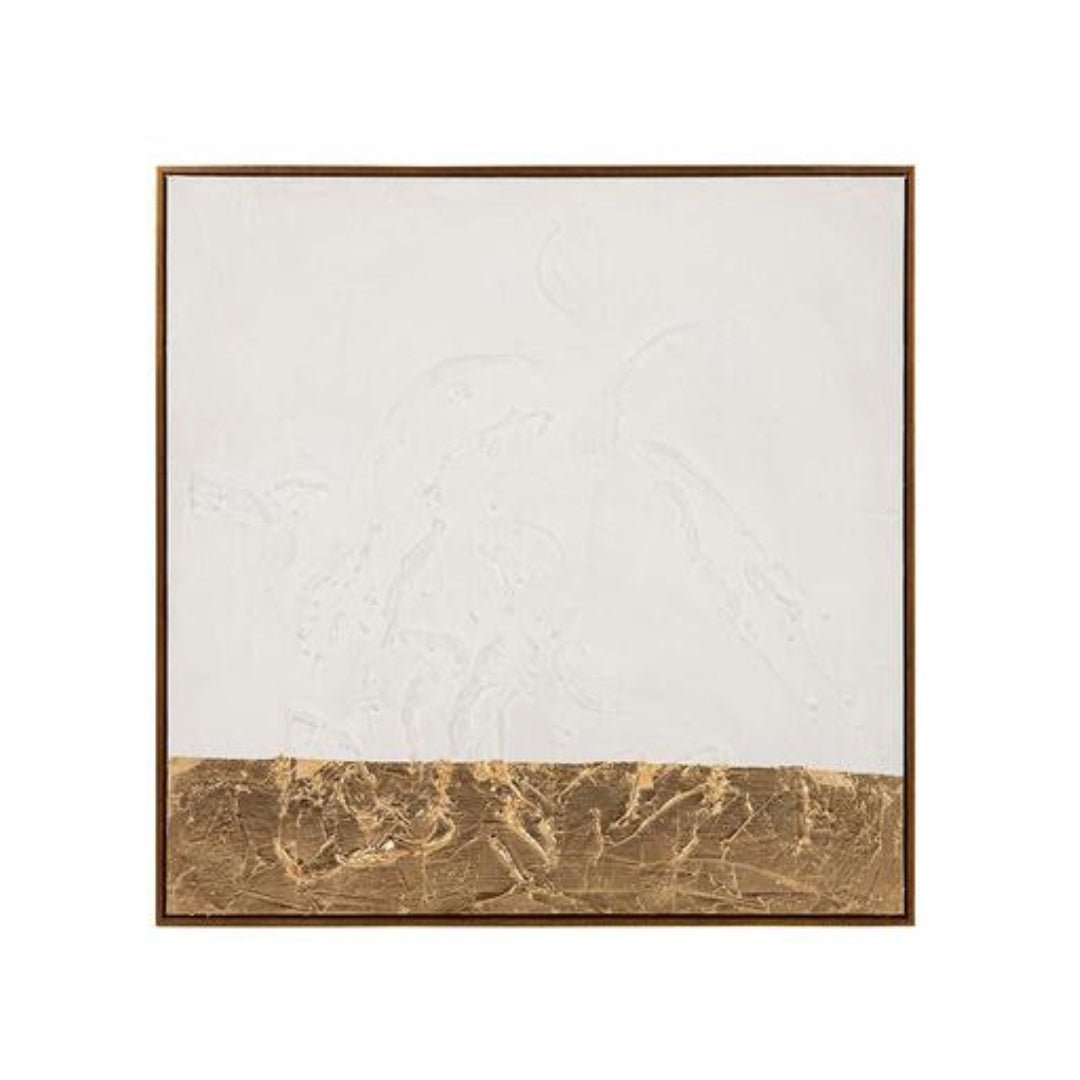 Gold Foil Abstract Wall Art - Luxurious Canvas Decor
