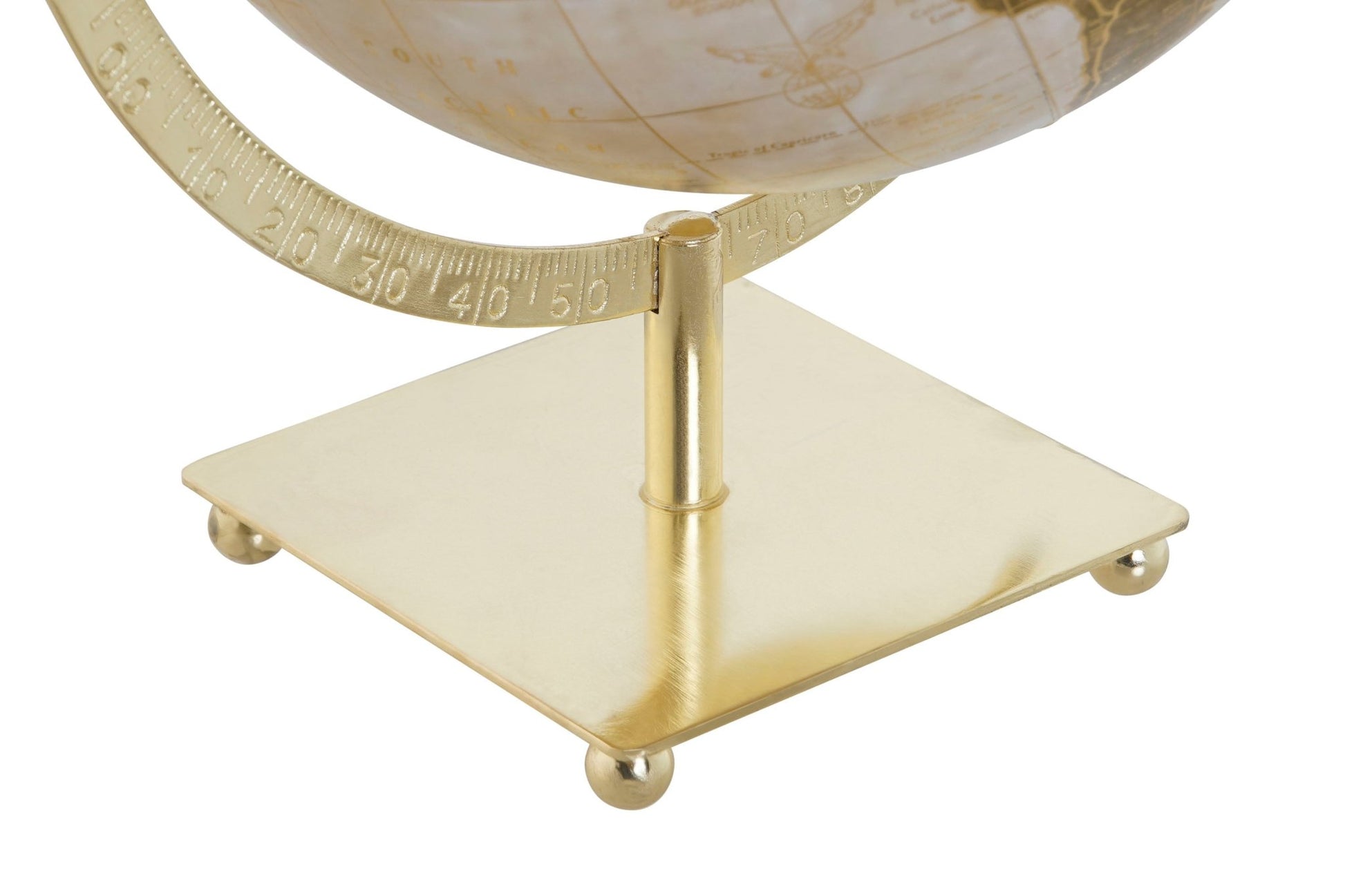 Gold Globe on Flat Metal Base - LUXONAS